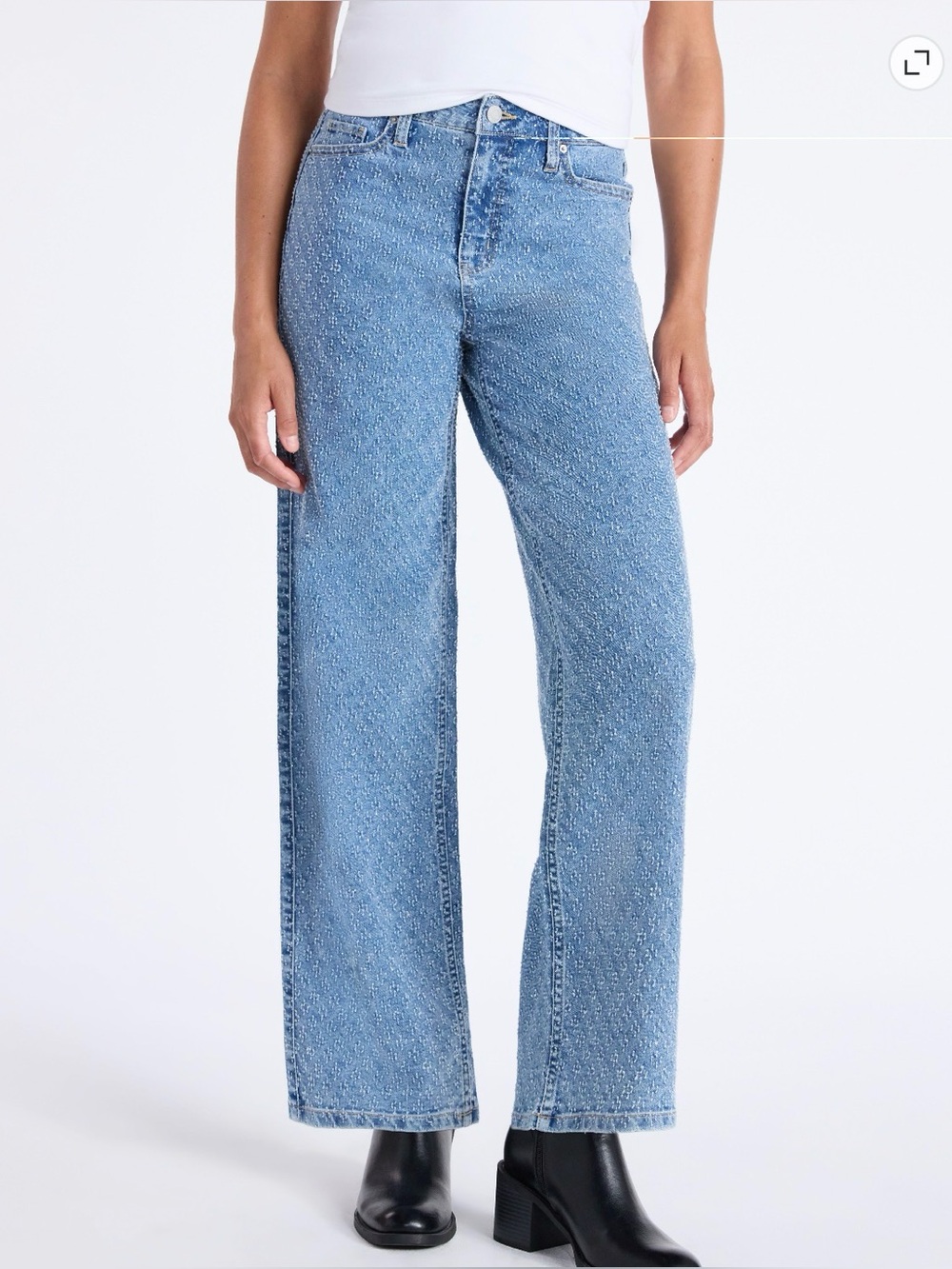Rhinestone Embroidered Wide leg Jeans NWT